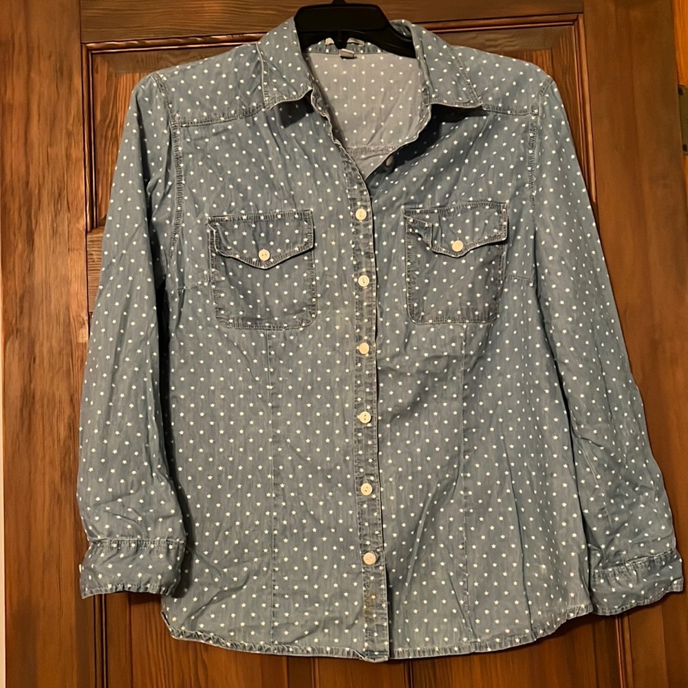 Per Se denim star top size 1X